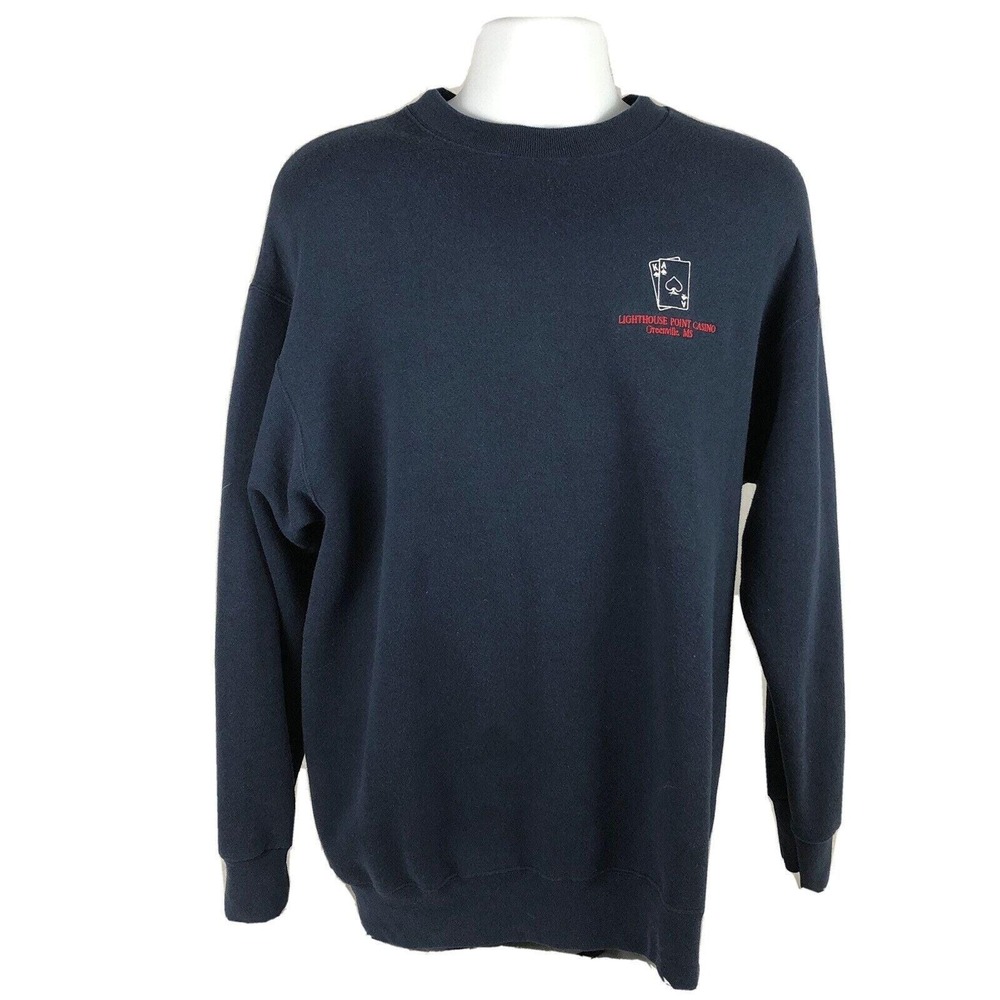 Fruit Of The Loom Best VTG 90s Sweatshirt Size XL Lighthouse Point‎ Casino MS